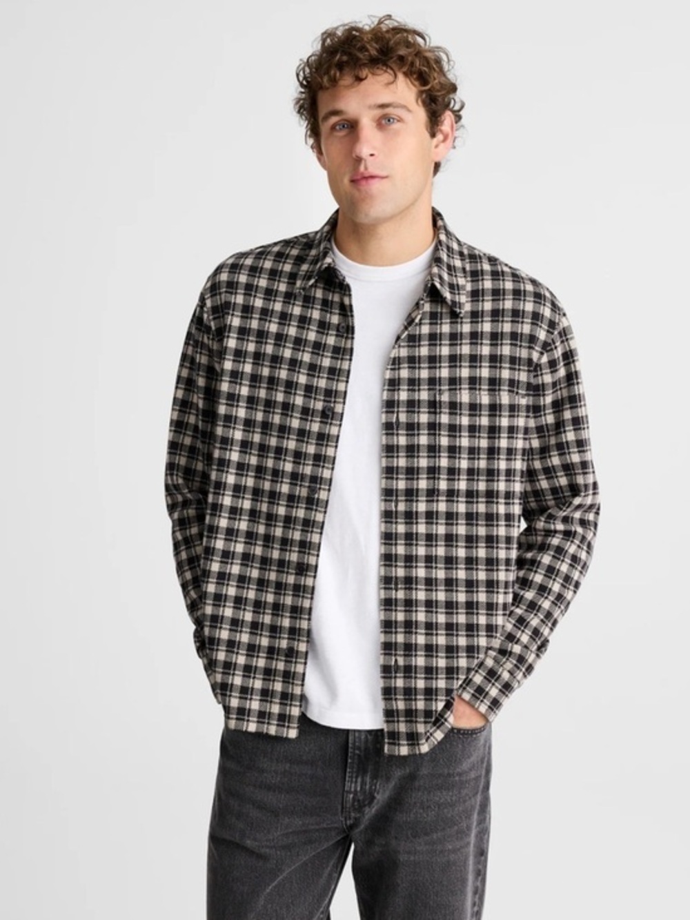 Madewell The Devoe Knit Shirt ~long Sleeve Button-Up Size S